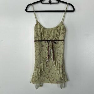 Y2K Mourices Green & Brown Tank Top